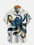 Men's Sea Life Octopus Ink Splatter Short Sleeve Hawaiian Shirt Unisex Hawaiian Shirt Aloha Shirt