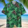 Motocross Green Tropical , Short Sleeve Summer Vacation Beach Shirts For Men Unisex Hawaiian Shirt Aloha Shirt