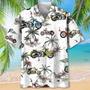 Motocross Green Tropical , Short Sleeve Summer Vacation Beach Shirts For Men Unisex Hawaiian Shirt Aloha Shirt