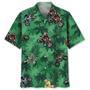 Motocross Green Tropical , Short Sleeve Summer Vacation Beach Shirts For Men Unisex Hawaiian Shirt Aloha Shirt