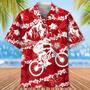 Mountain Bike Nature Flower , Men's Tropical Aloha Shirts Short Sleeve Beach Holiday Casual Shirts Unisex Hawaiian Shirt Aloha Shirt