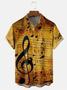 Music Element Fashion Print Beach Short Sleeve Shirt Unisex Hawaiian Shirt Aloha Shirt