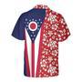 Ohio Flag And Hibiscus Pattern Ohio State Hawaiian Shirt, Ohio Flag Shirt For Men And Women, Proud Ohio Gift Summer Gifts