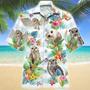 Owl Tropical Flower Hawaiian Shirt, Summer Men Hawaiian Shirts - Casual Button Down Short Sleeve Shirt Summer Gifts