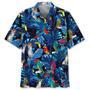 Parrot Tropical , Men's Unisex Summer Beach Casual Short Sleeve Summer Vacation Beach Shirts Unisex Hawaiian Shirt Aloha Shirt