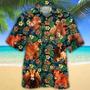 Red Angus Cattle Lovers Tribal Tiki Mask Hawaiian Shirt Summer Gifts