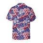 Rodeo Bull Rider Patriotic American Flag , Cowboys Button Down Summer Beach Dress Shirts Unisex Hawaiian Shirt Aloha Shirt