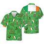 Saint Patrick's Day Shamrock Celtic Cross Harp Irish Hawaiian Shirt, Shamrock And Green Hat Ireland Hawaiian Shirt Summer Gifts