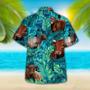 Shorthorn Tropical Hawaiian Palm Leaves All Over Printed Unisex Hawaiian Shirt Aloha Shirt