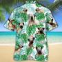 Skye Terrier Dog With Green Monstera Leaves Hawaiian Shirt Summer Gifts