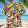 Surfing Ocean , Unisex Summer Beach Casual Short Sleeve Summer Vacation Beach Shirts Unisex Hawaiian Shirt Aloha Shirt