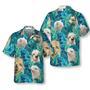 Tropical Alpaca Pattern Hawaiian Shirt, Funny Alpaca Print Shirt For Men & Women Summer Gifts