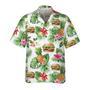 Tropical Burger Aloha Hawaiian Shirt, Funny Hamburger Shirt For Men & Women Summer Gifts