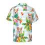 Tropical Flower With Corgi Hawaiian Shirt For Men And Women Summer Gifts