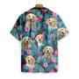 Tropical Golden Dog Hawaiian Shirt For Men, Dog Lover Shirt, Summer Gift For Dog Lover Summer Gifts