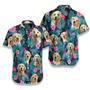 Tropical Golden Dog Hawaiian Shirt For Men, Dog Lover Shirt, Summer Gift For Dog Lover Summer Gifts