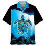 Turtle Ocean , Unisex Summer Beach Casual Short Sleeve Summer Vacation Beach Shirts Unisex Hawaiian Shirt Aloha Shirt