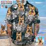 Upload Photo Dog Flower Short-Sleeve Hawaiian Shirt, Hawaiian Shirt For Men, Women Summer Gifts