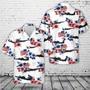 Us Air Force Lockheed Dragon Lady Red White Blue Flag Floral Hawaiian Shirt Summer Gifts