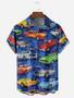 Vintage Sports Car Chest Pocket Men's Hawaiian Shirts Unisex Hawaiian Shirt Aloha Shirt