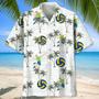 Volleyball Flower , Volleyball Shirt, Sports Team Group Shirts Unisex Hawaiian Shirt Aloha Shirt