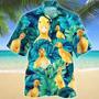 Watercolor Tropical Leaves And Duckling Lovers Design Hawaiian Shirt Summer Gifts