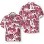 Alabama Usa Pink Tropical Leaf Pattern Hawaiian Shirt Summer Gifts