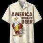 America Eagle Beer Hawaiian Shirt, Summer Short Sleeve Button Hawaiian Shirt Summer Gifts