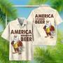 America Eagle Beer Hawaiian Shirt, Summer Short Sleeve Button Hawaiian Shirt Summer Gifts