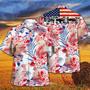 American Flag Hawaiian Shirt, Pig Vintage American Hawaii Shirt, Independence Day Shirt, Patriotic Hawaii Summer Gifts