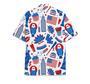 American Short Tall Button Hawaiian Shirt, Button Up Aloha Shirt For Men, Women Summer Gifts