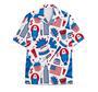 American Short Tall Button Hawaiian Shirt, Button Up Aloha Shirt For Men, Women Summer Gifts