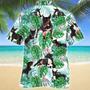 Astute Animal Miniature Bull Terrier Dog Tropical Plant Green Theme Hawaiian Shirt Summer Gifts