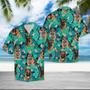 Awesome Beagle Cute Dog Christmas Flower Hawaiian Shirt For Men, Gift For Dog Lovers Summer Gifts