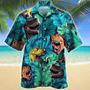 Awesome T-Rex Dinosaur Lovers Gift Summer Beach Palm Tree Pattern Hawaiian Shirt Summer Gifts