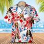 Basset Hound Flower Hawaiian Shirt, Summer Aloha Shirt, Men Hawaiian Shirt, Women Hawaiian Shirt Summer Gifts