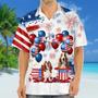 Basset Hound Independence Day Hawaiian Shirt, Dog Hawaii Beach Shirt Short Sleeve For Of July Summer Gifts