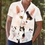 Beautiful Cat Mix While Theme Hawaiian Shirt Summer Gifts