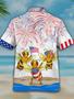 Bee's Of July Hawaiian Shirt- Independence Day Hawaiian Shirt, Usa Patriotic Hawaiian Shirt Summer Gifts