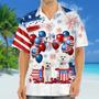 Bichon Frise Independence Day Hawaiian Shirt, Dog Hawaii Beach Shirt Short Sleeve For Of July Summer Gifts