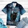 Black Cat I Am The Storm Pattern Hawaiian Shirt Summer Gifts