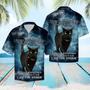 Black Cat I Am The Storm Pattern Hawaiian Shirt Summer Gifts