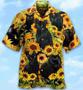 Black Cat Love Sunflower All Over Printed Hawaiian Shirt Summer Gifts