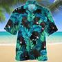 Black Curly Coated Retriever Dog Lovers Summer Beach Palm Tree Pattern Hawaiian Shirt Summer Gifts