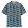 Blue And Brown Isometric Ducks Hawaiian Shirt Summer Gifts