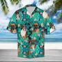 Boxer Hawaiian Shirts, Summer Shirts, Dog Lover Shirts, Cool Boxer Tropical Jungle Design Hawaiian Shirt Summer Gifts