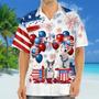 Bull Terrier Independence Day Hawaiian Shirt, Dog Hawaii Beach Shirt Short Sleeve For Of July Summer Gifts