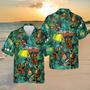 Camping Bigfoot Green Hawaiian Shirt, Gift For Him Summer Gifts