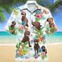 Chesapeake Bay Retriever Dog Tropical Flower Paw Hawaiian Shirt - Summer Button Down Mens Hawaiian Shirts Short Sleeve Summer Gifts