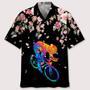 Cycling Watercolors Flower Hawaiian Shirt Summer Gifts